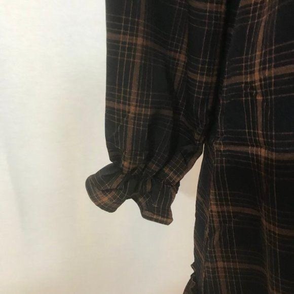 NWT Promesa Women's Vintage Inspired Dark Navy With Copper Striping Dress - Picture 6 of 9